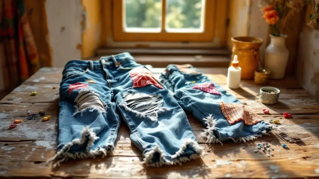 Wie du deine alten Jeans ohne Nähen in stilvolle Upcycling-Projekte verwandelst